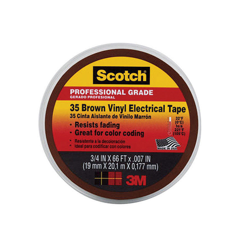 brown electrical tape 3/4 in. 66 ft.