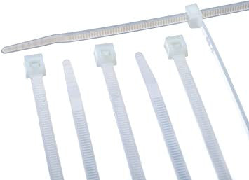 white nylon cable ties 11" 1000 count
