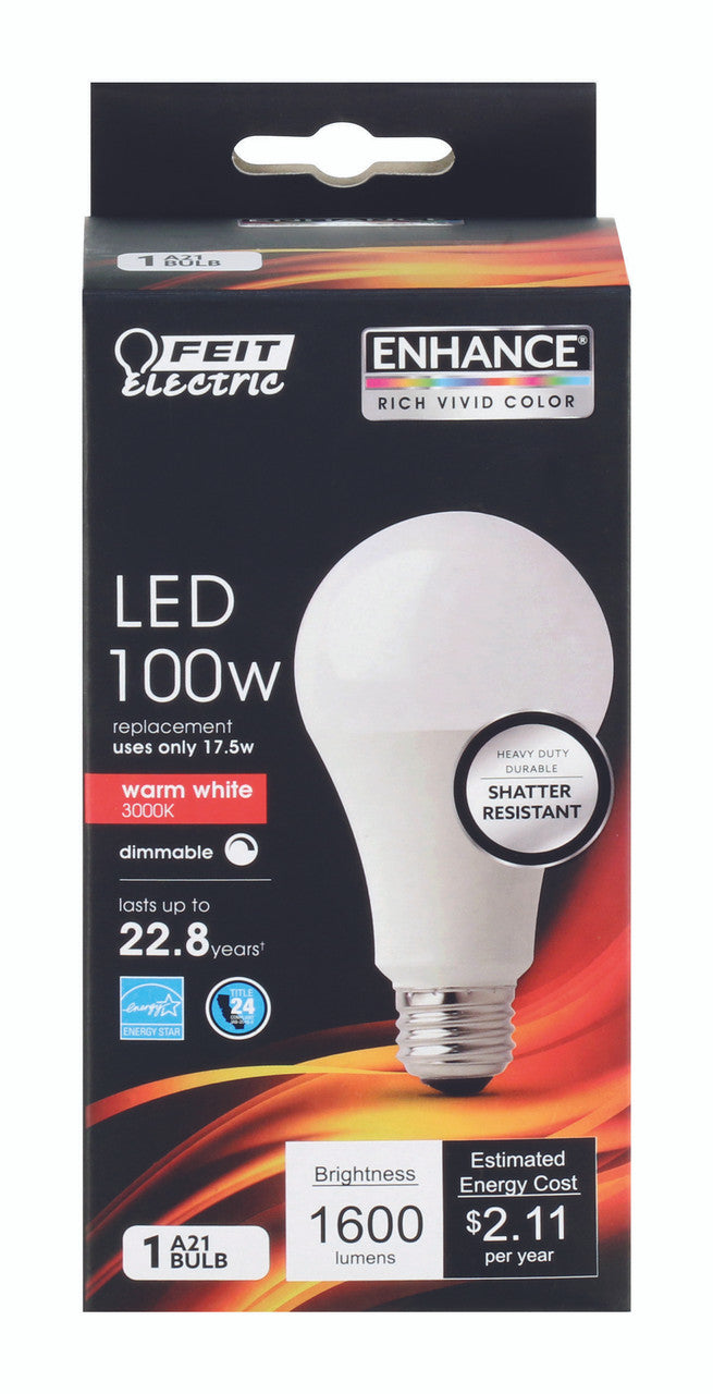 LED FEIT A19 100 WATT EQUALIZER BRIGHT WHITE