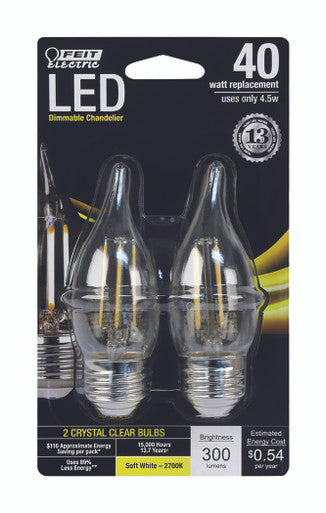 LED Feit Flame 40 Watt Equalizer Soft White