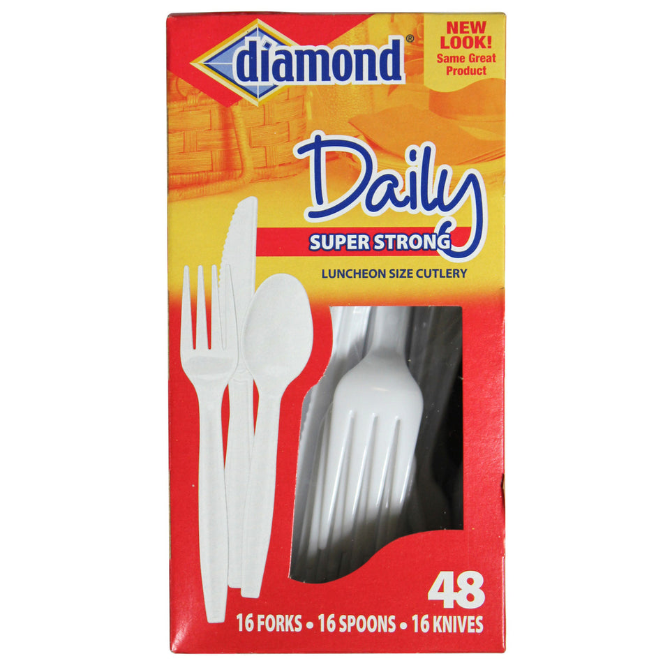 PLASTIC FLATWARE PACK 48