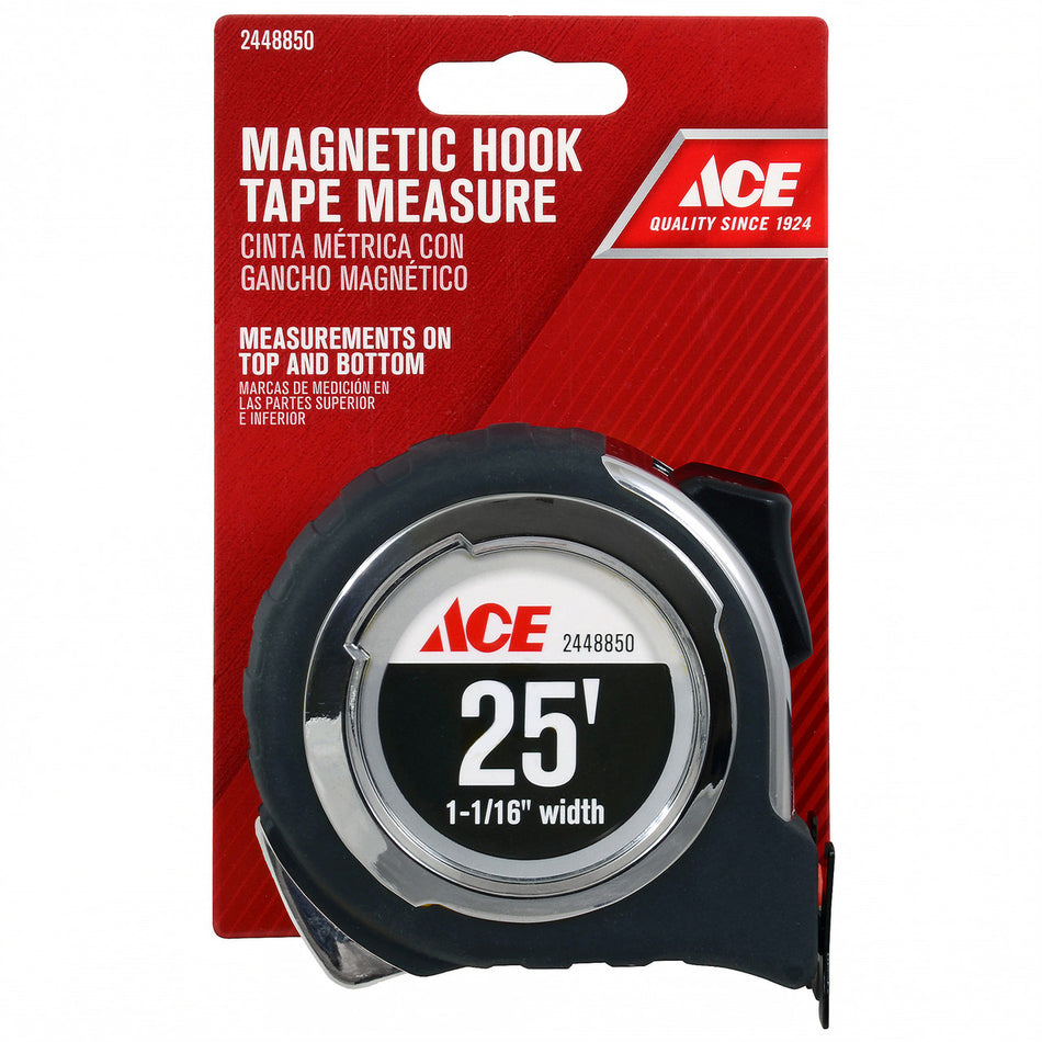 HOOK MEASURING TAPE 1-1/16 X 25 FOOT MAGNETIC