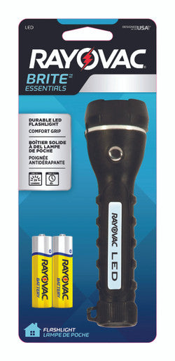 Flash Light 2AA Rubber Black