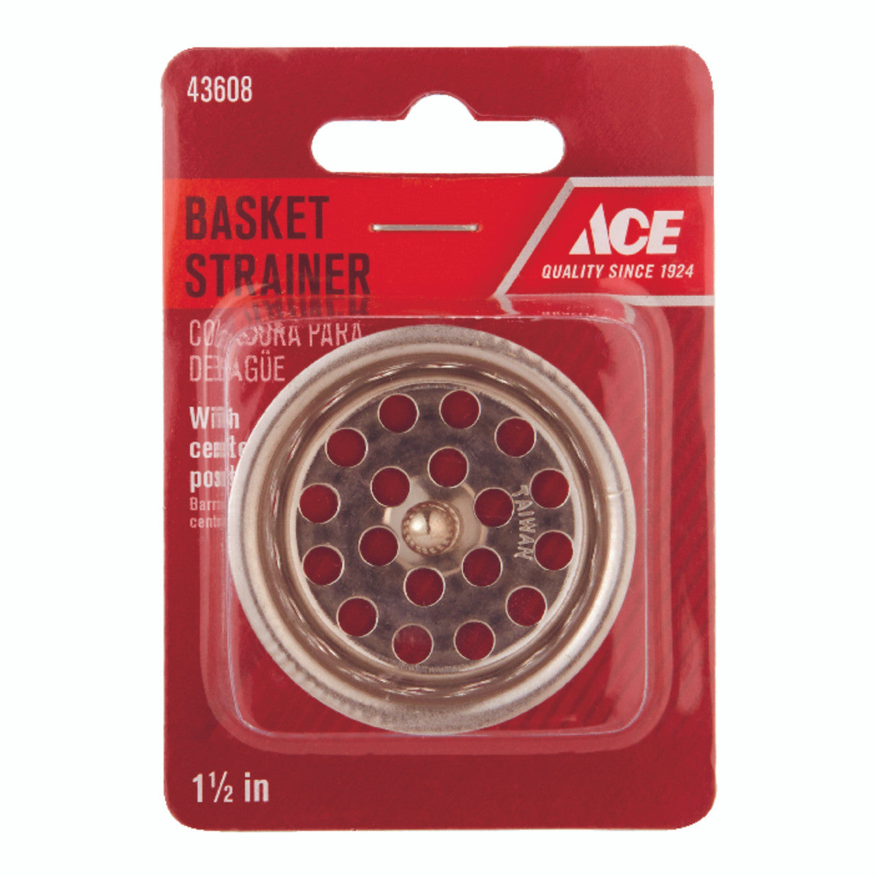 ace 1-1/2 in. dia. stainless steel drain strainer plumbing pipe tee