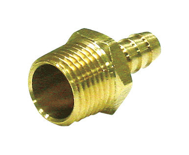 JMF Brass 3/8 in. Dia. x 1/2 in. Dia. Adapter Yellow 1 pk