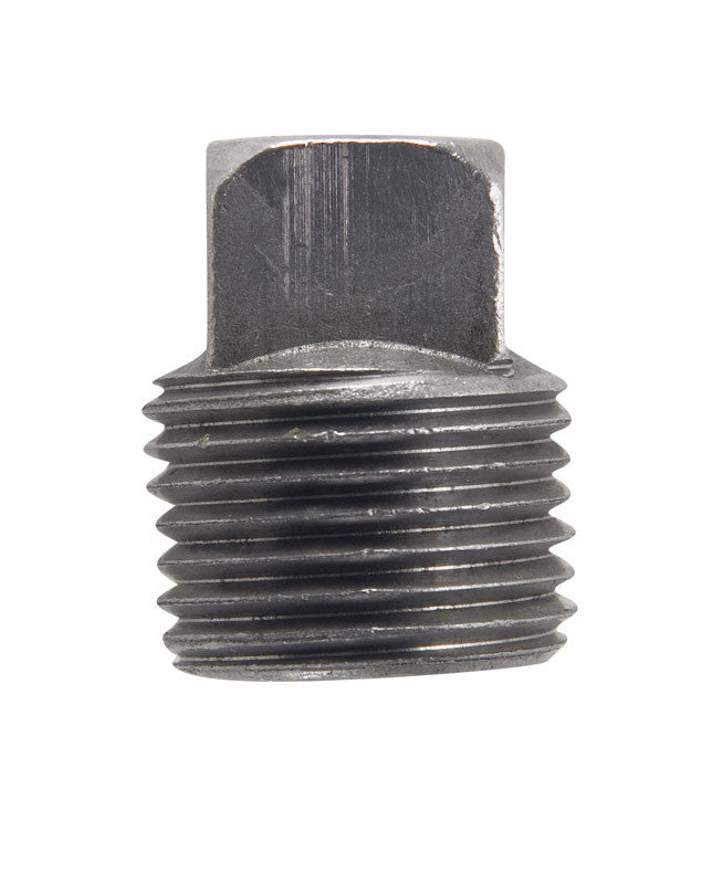 billco black steel square head plug 1/8 NPT plumbing