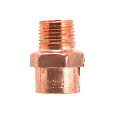 Mueller Streamline 3/4 in. Copper x 1/2 in. Dia. MIP Copper Pipe Adapter