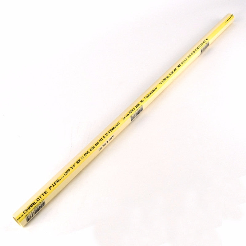 Charlotte Pipe CPVC Schedule 40 pressure pipe 3/4 diameter 10 ft