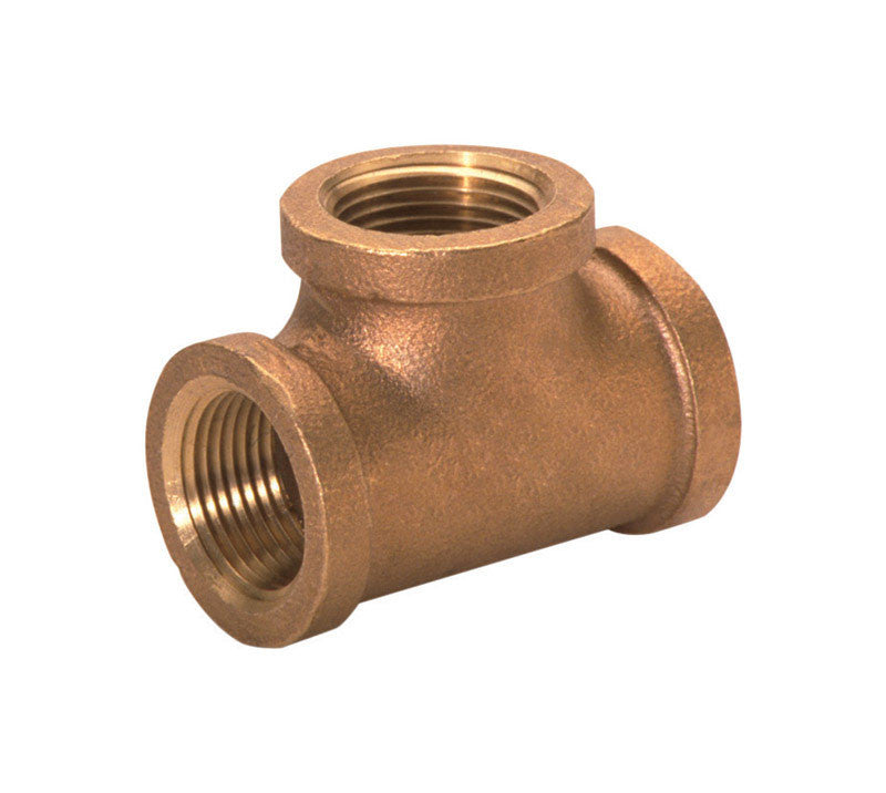 JMF lead-free brass tee 1/2 FPT NPT plumbing fitting