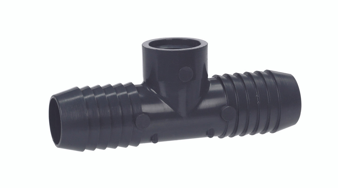 tee insert 1 x 1/2 fpt plumbing pipe tee