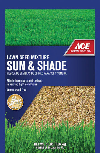garden seeds ace hardware Ace Mixed Sun/Shade Lawn Seed Mixture 3 lb
