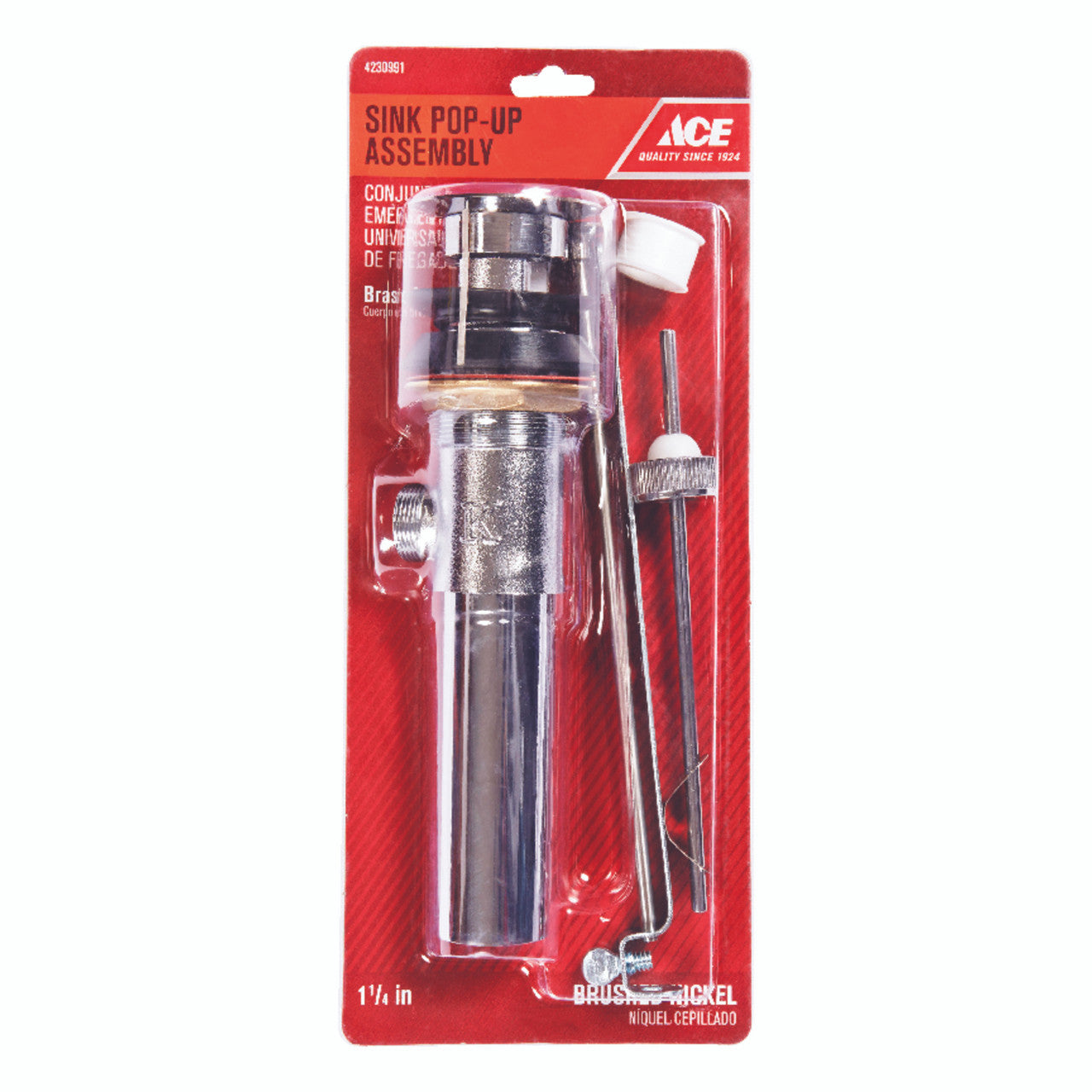 ace 1-/14 in. dia. brushed nickel mechanical pop-up plumbing plumbing supply