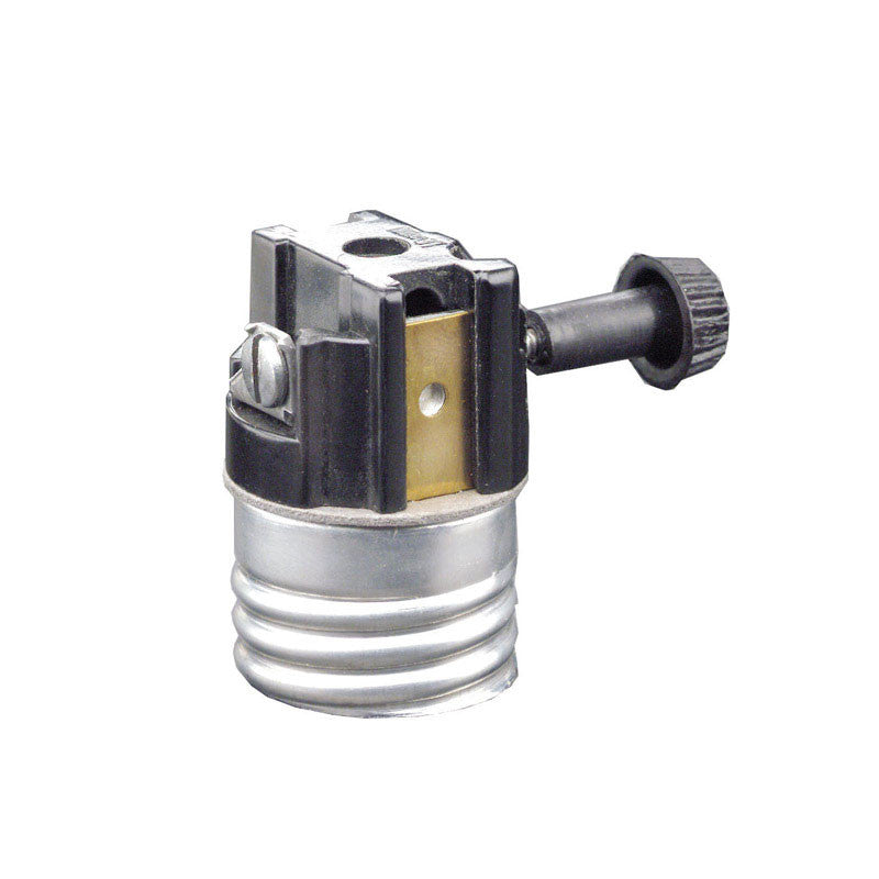 Leviton Aluminum Incandescent Medium Base Turn Knob Socket 1 pack