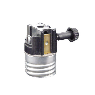 Leviton Aluminum Incandescent Medium Base Turn Knob Socket 1 pack
