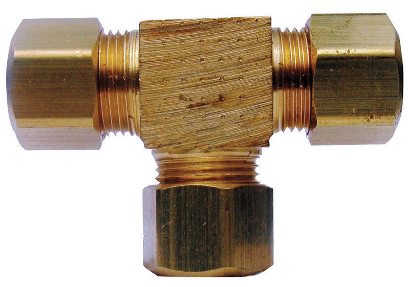 Ace yellow brass compression tee 3/8 x 3/8 compression plumbing