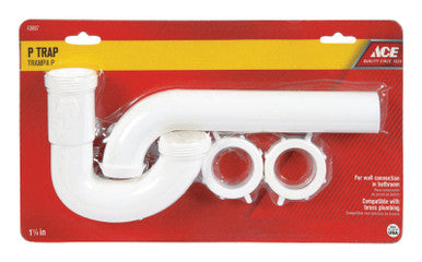 Ace 1-1/4 In. Slip X 1-1/4 In. Dia. Slip Plastic P-Trap