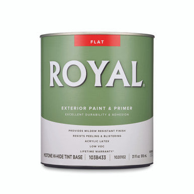 Royal Flat Tint Base Mid-Tone Base Acrylic Latex Paint and Primer in One Outdoor 1 qt.