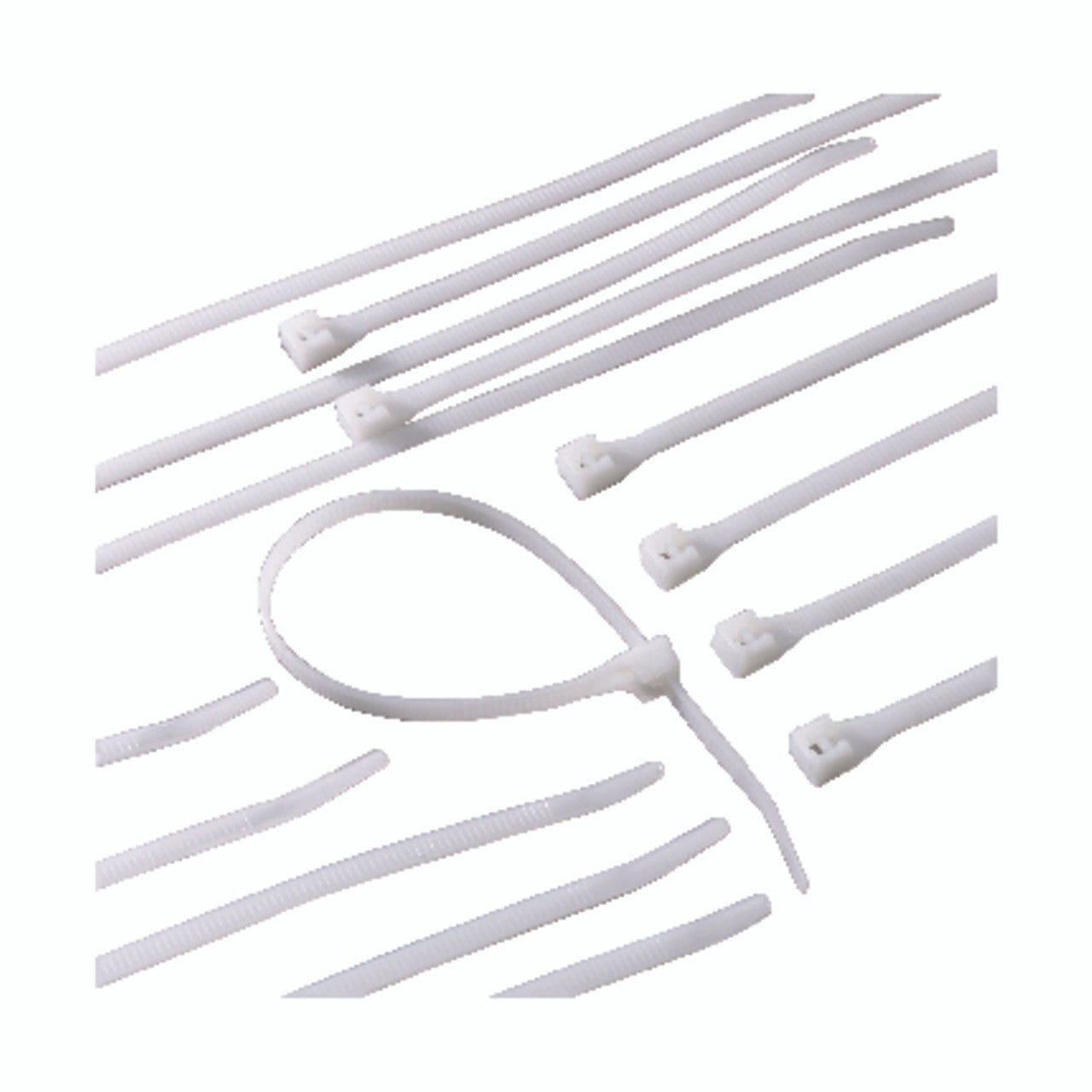 white nylon cable ties 11" 100 count