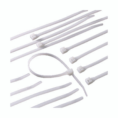 Ties Cable 11 White 100 Pack