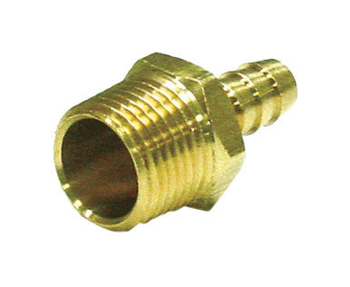 JMF Brass 1/4 in. Dia. x 1/2 in. Dia. Adapter Yellow 1 pk