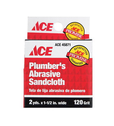 Ace 2 L X 1-1/2 W 120 Grit Aluminum Oxide Sanding Cloth 12 Pk