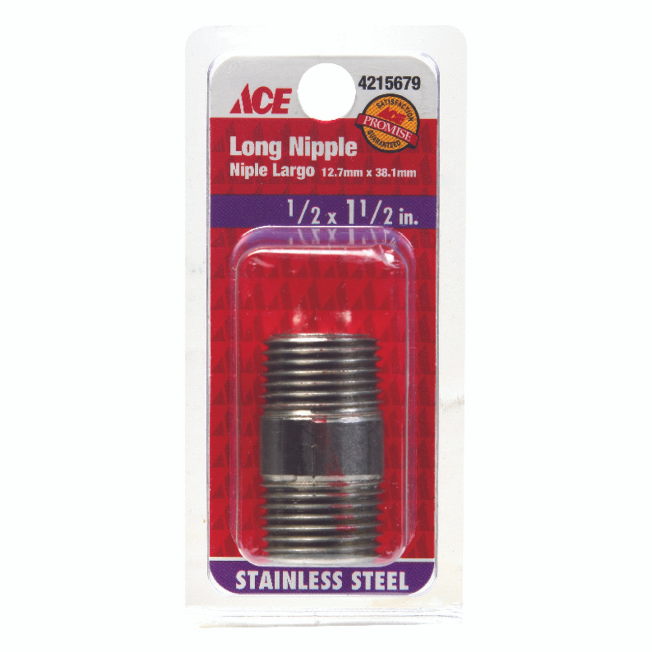 Smith-Cooper stainless steel nipple  MPT  in. NPT