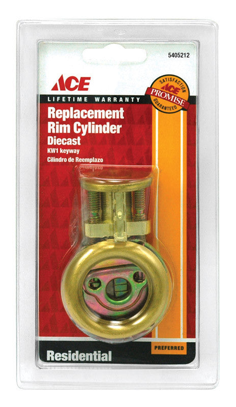 ace kw1 brass brass rim cylinder keyed differently hardware