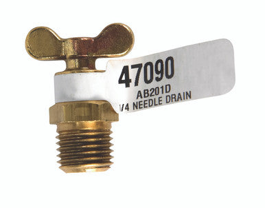 Needle Drain Cock 1/4 Brass