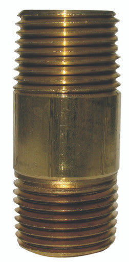 Nipple 1/4 X 2 Red Brass