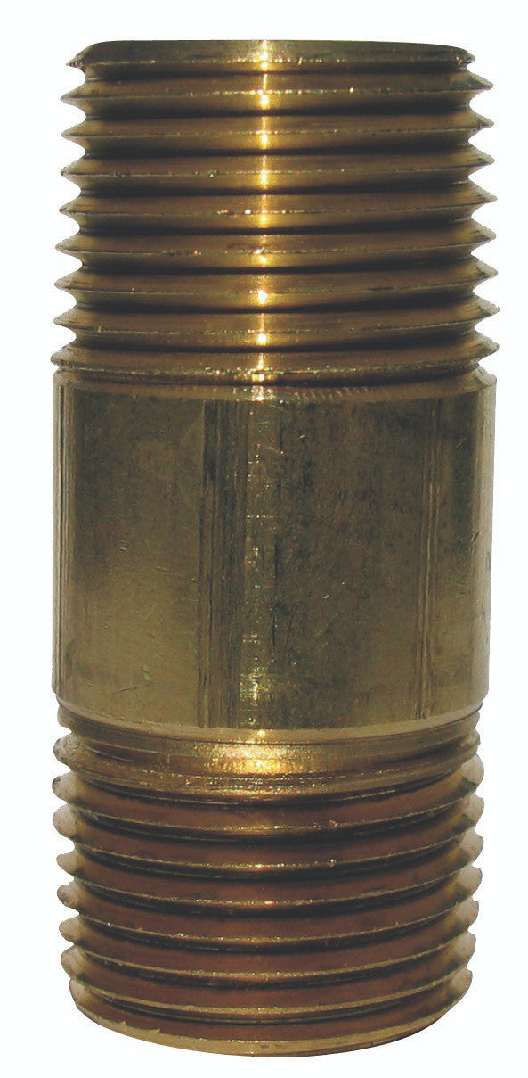 nipple 3/4 x 2 red brass plumbing pipe nipple