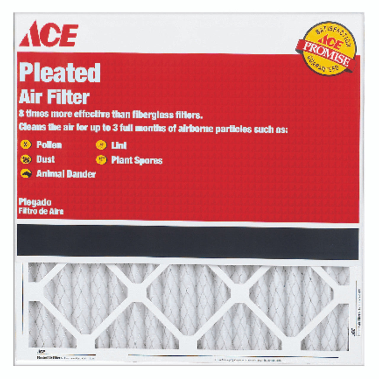 HVAC air filter 20 x 20 x 1 in.  Pleated Ace