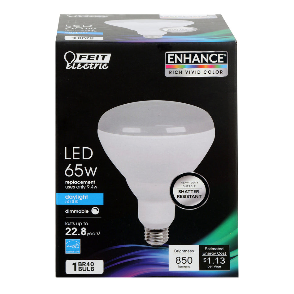FEIT Electric BR40 E26 (Medium) LED Bulb Daylight 65 Watt Equivalence 1 pk