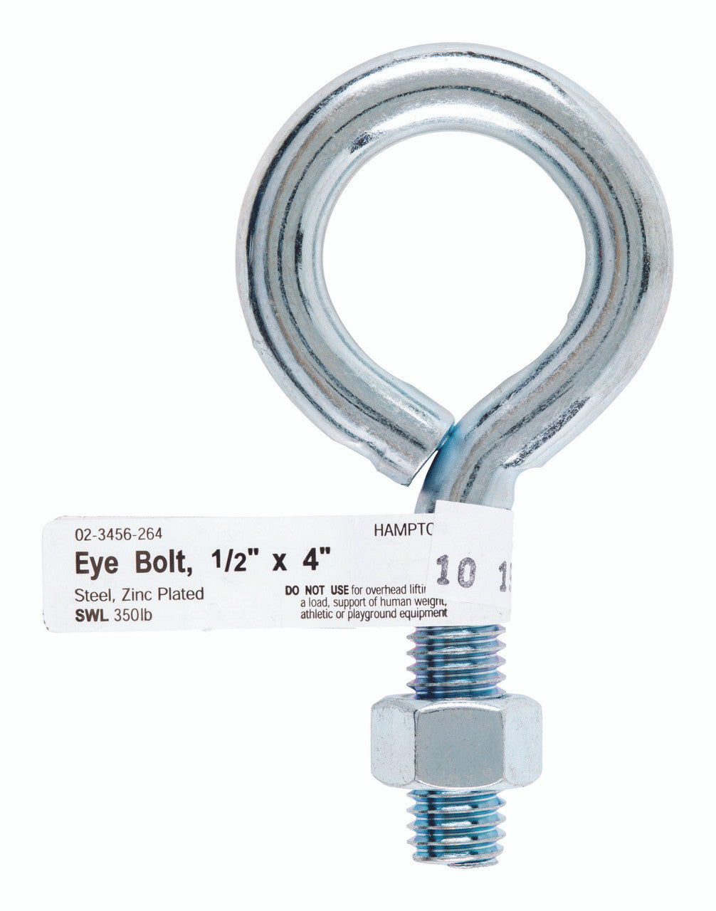 bolt eye with nut 1/2 x 4 hardware
