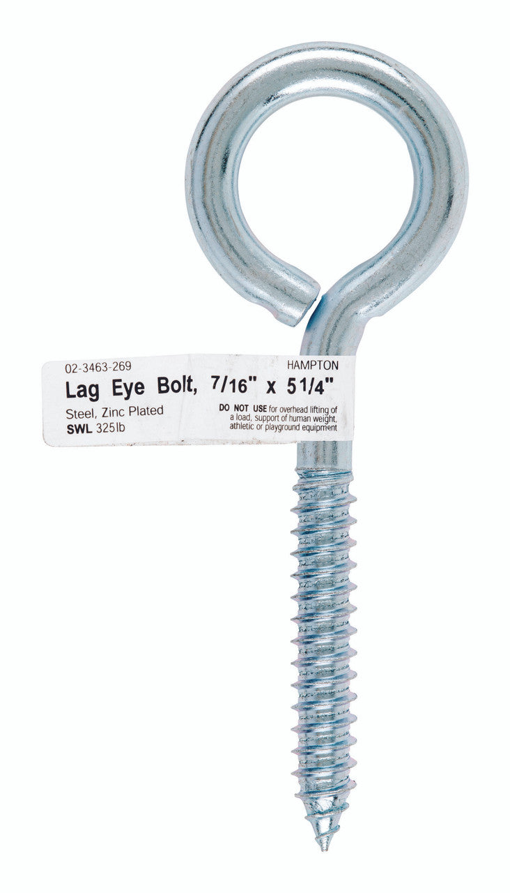 BOLT EYE LAG 7/16 X 5-1/4