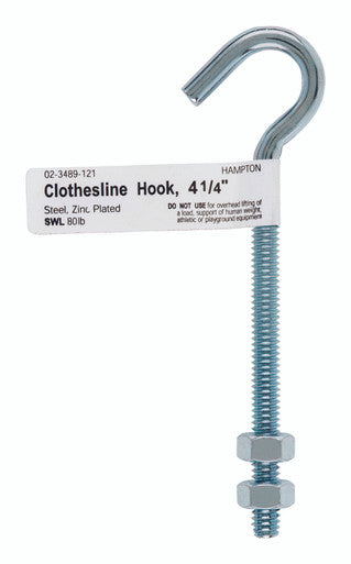 Hook Clothes Line 1/4 X 4.25