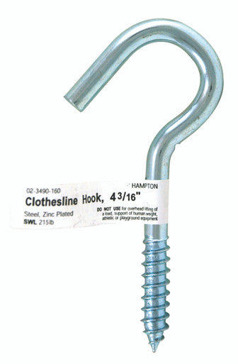 Hook Clothes Line 3/8 X 4.19
