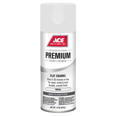 Ace Premium Flat White Enamel Spray Paint 12 ounce
