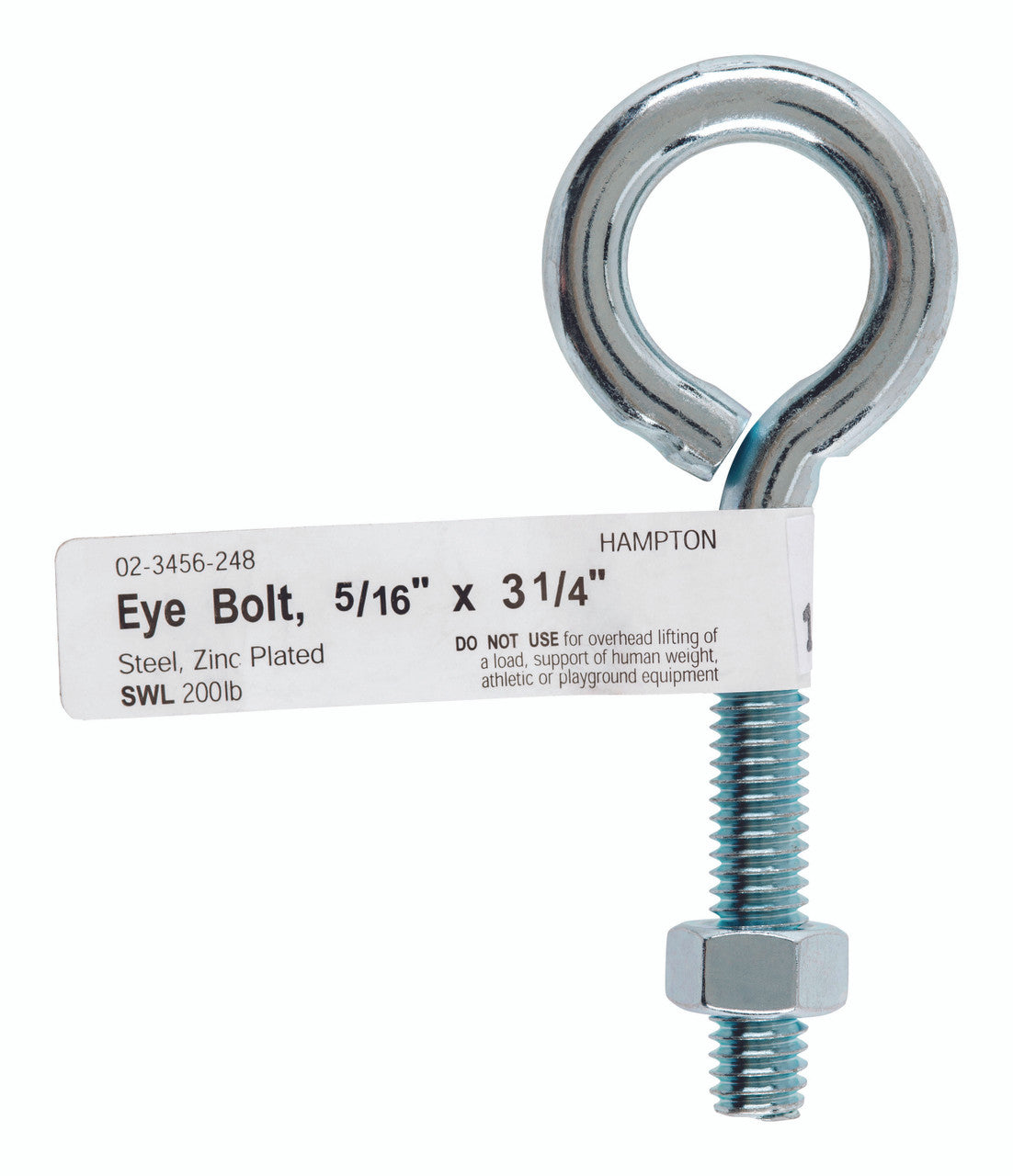 bolt eye with nut 5/16 x 3.25 hardware