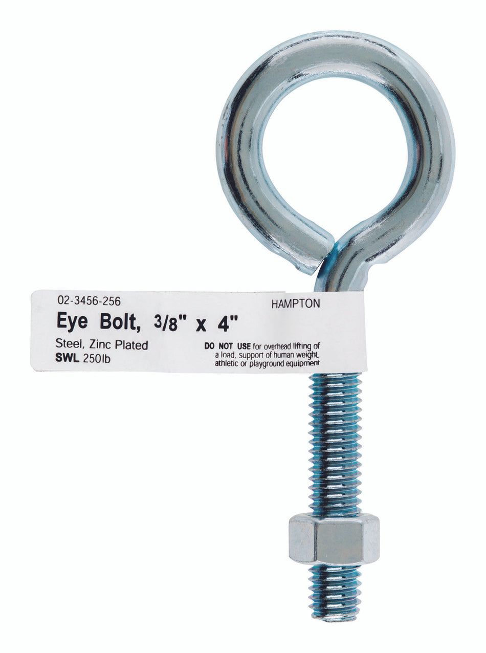 BOLT EYE WITH NUT 3/8 X 4