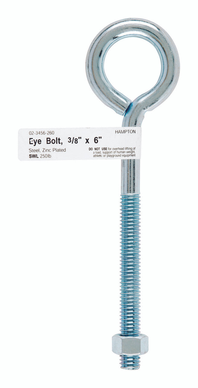 bolt eye w/nut 3/8x6 hardware