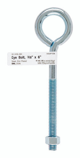 Bolt Eye W/Nut 3/8X6