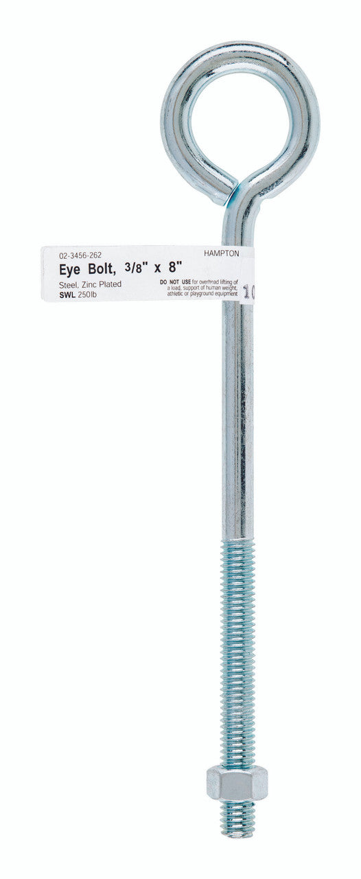 bolt eye with nut 3/8 x 8 hardware