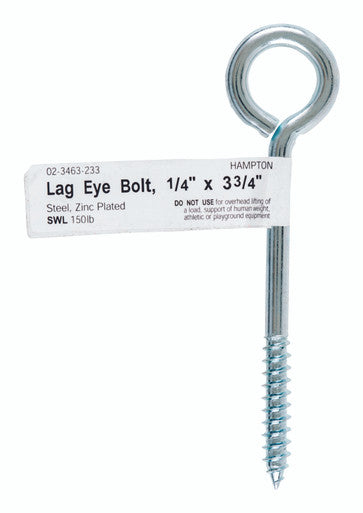 Bolt Eye Lag 1/4 X 3-3/4