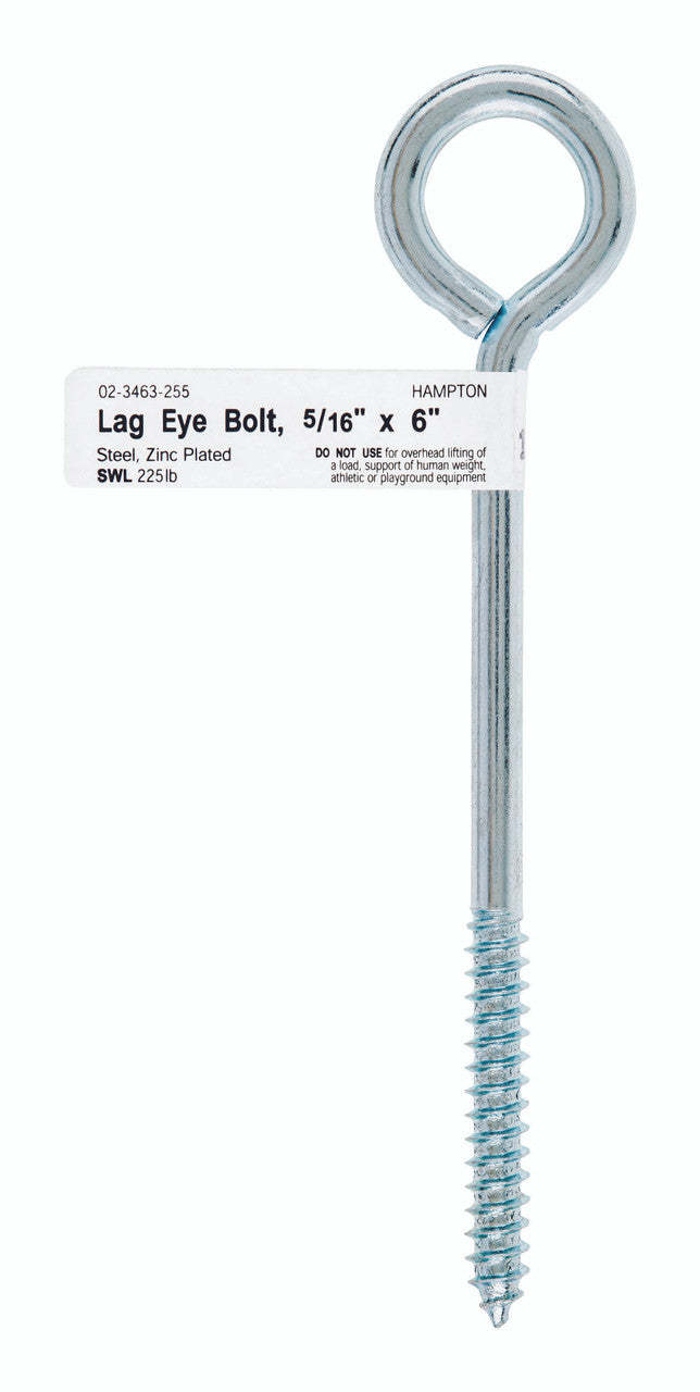 steel bolt eye lag 5/16 x 6 hook bolt ring hardware