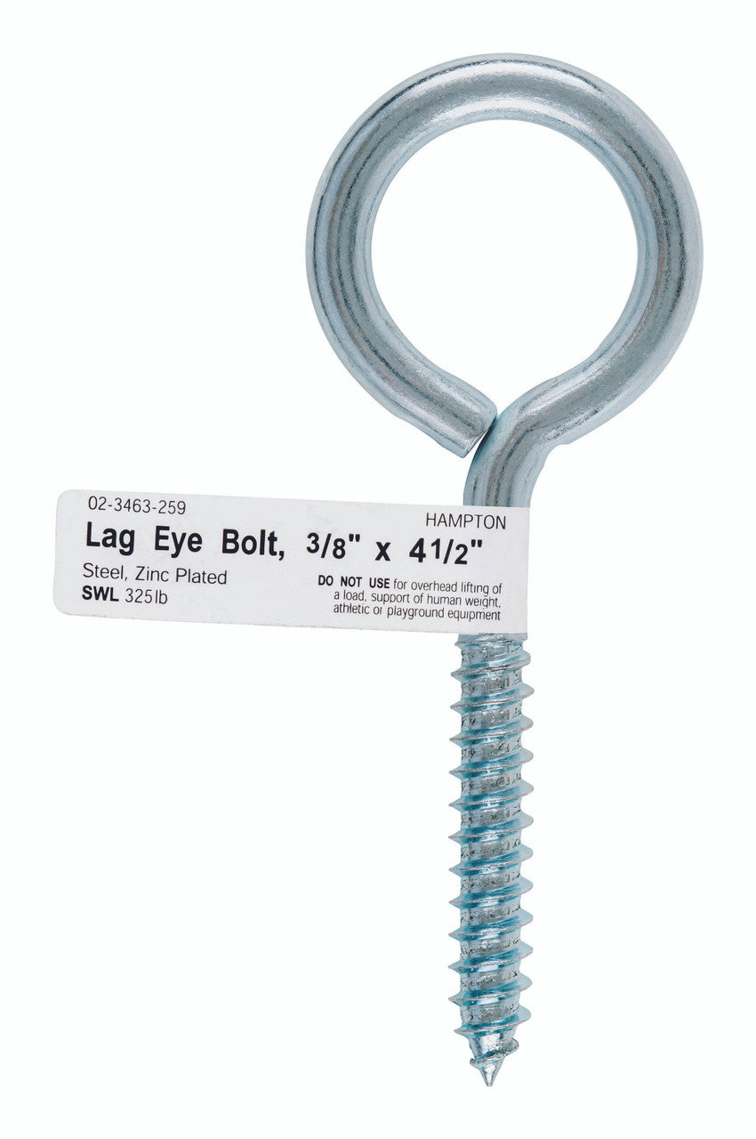 BOLT EYE LAG 3/8 X 4-1/2