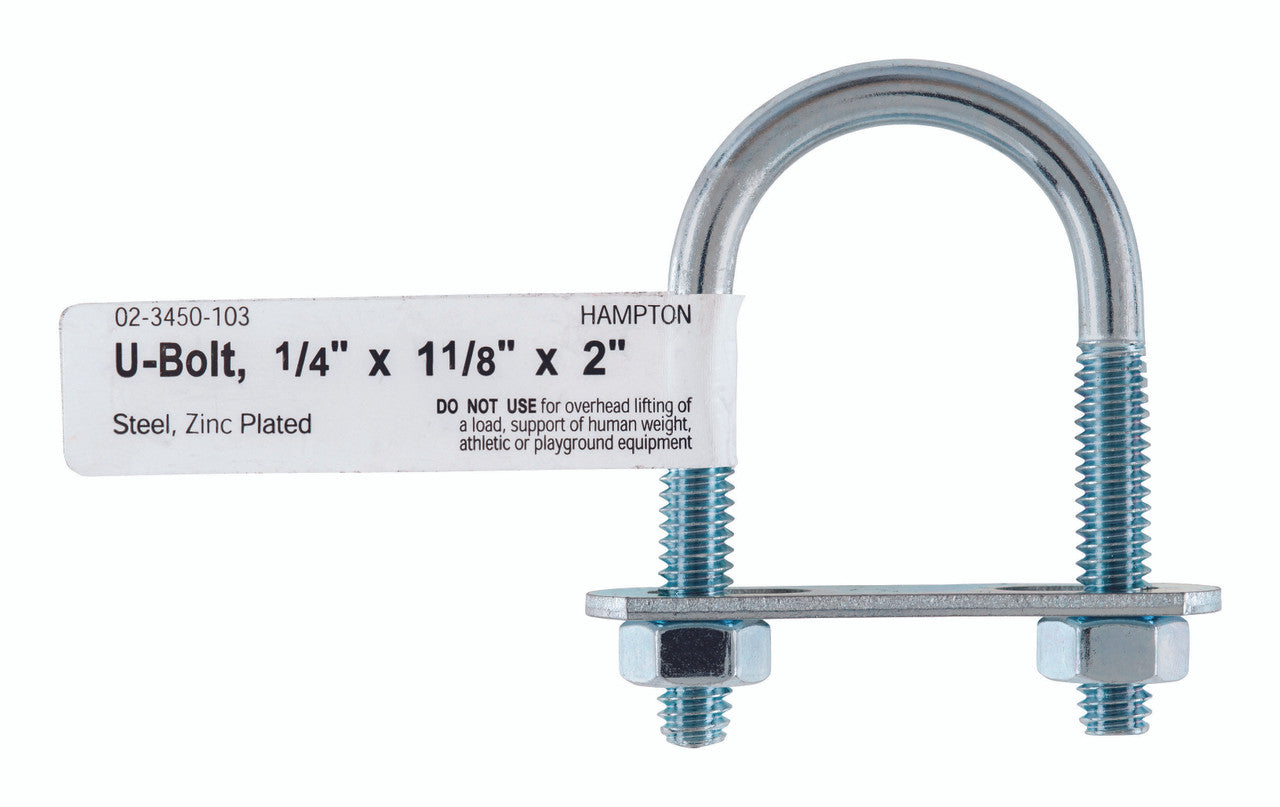 bolt u 1/4 x 1-1/8 x 2 hardware