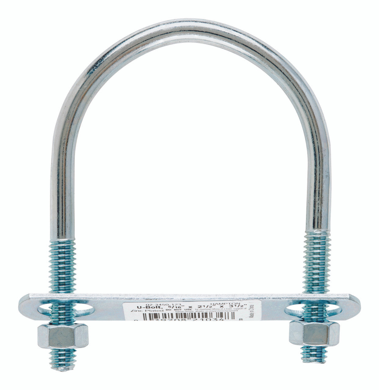 bolt u 5/16 x 2.5 x 3.5 hardware