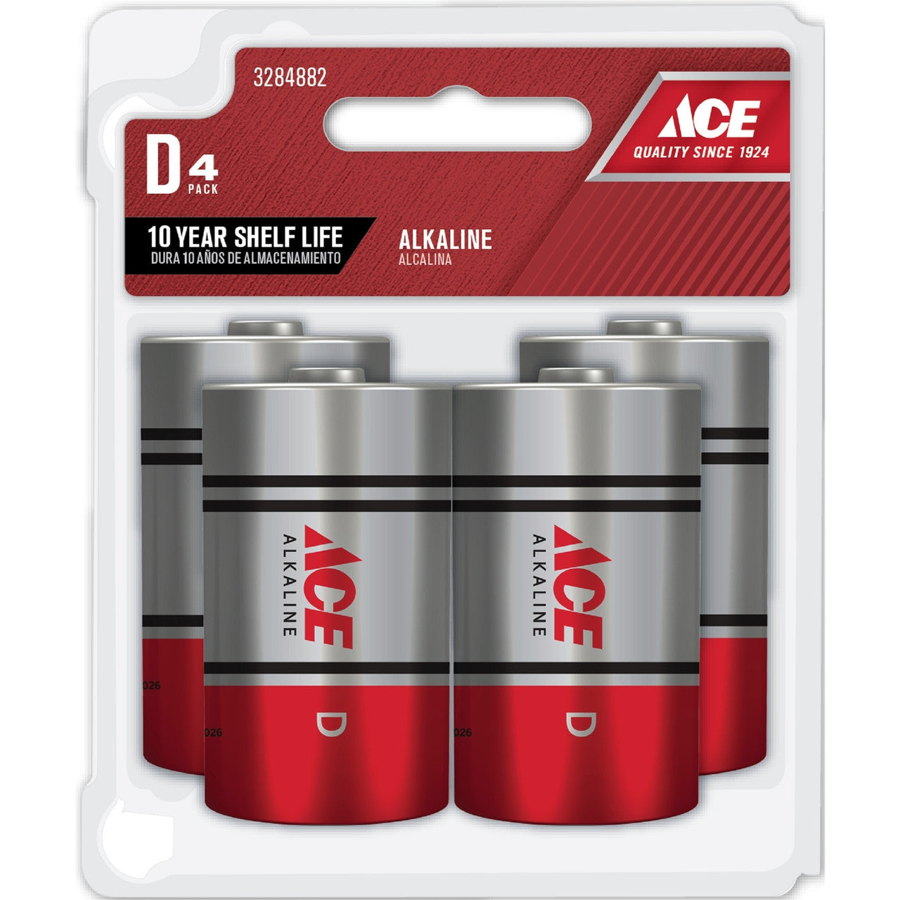ace D alkaline battery 4-pack household