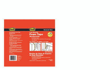 Foam Tape Low Density 1/4 X 1/2 X 17'