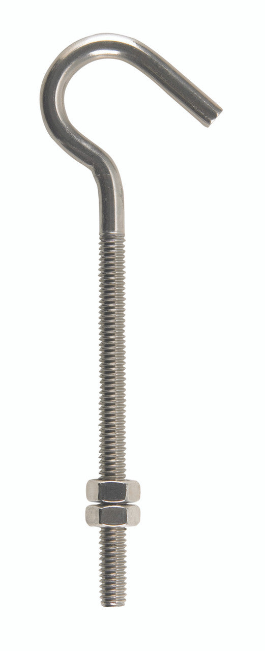 stainless steel hook clothes line 5/16 x 6 stainless steel hook bolt ring hardware